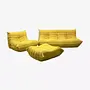 Togo Lounge Set 3-tlg. Textil Zitronengelb 0