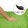 Flauschige Hochflor Badematte Grün 1