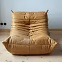 Togo Lounge Set 3-pc. Pull-Up Leather Camel Brown 5