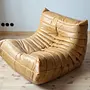 Togo Lounge Set 3-pc. Pull-Up Leather Camel Brown 6