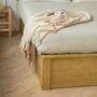 Bett mit Stauraum Olivholzoptik 0