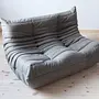 Togo Lounge Set 3-pc. Madras leather Ash grey 2