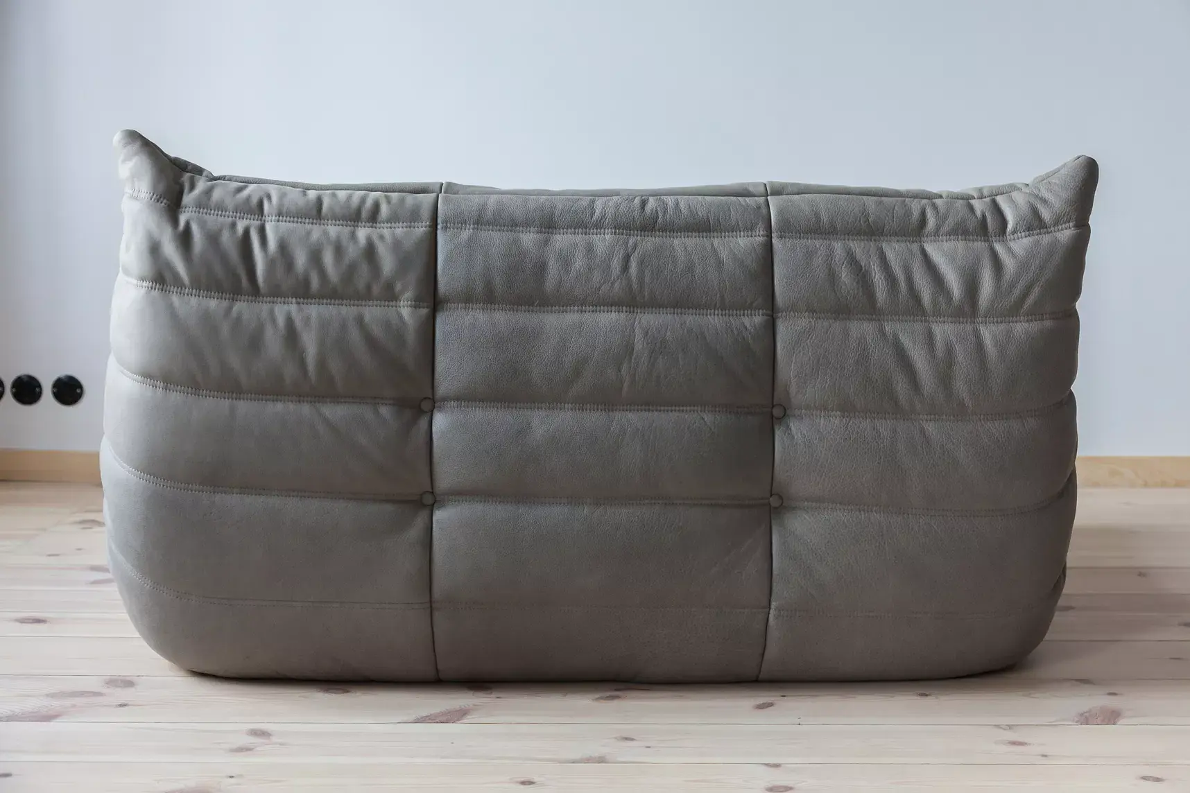 Togo Lounge Set 3-pc. Madras leather Ash grey 3