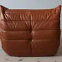 Togo Lounge Set 3-piece High-gloss Leather Whisky Brown 5
