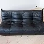 Set Lounge Togo 3 pz. Pelle Madras Nero 2