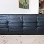 Togo Lounge Set 3-pc. Madras Leather Black 3