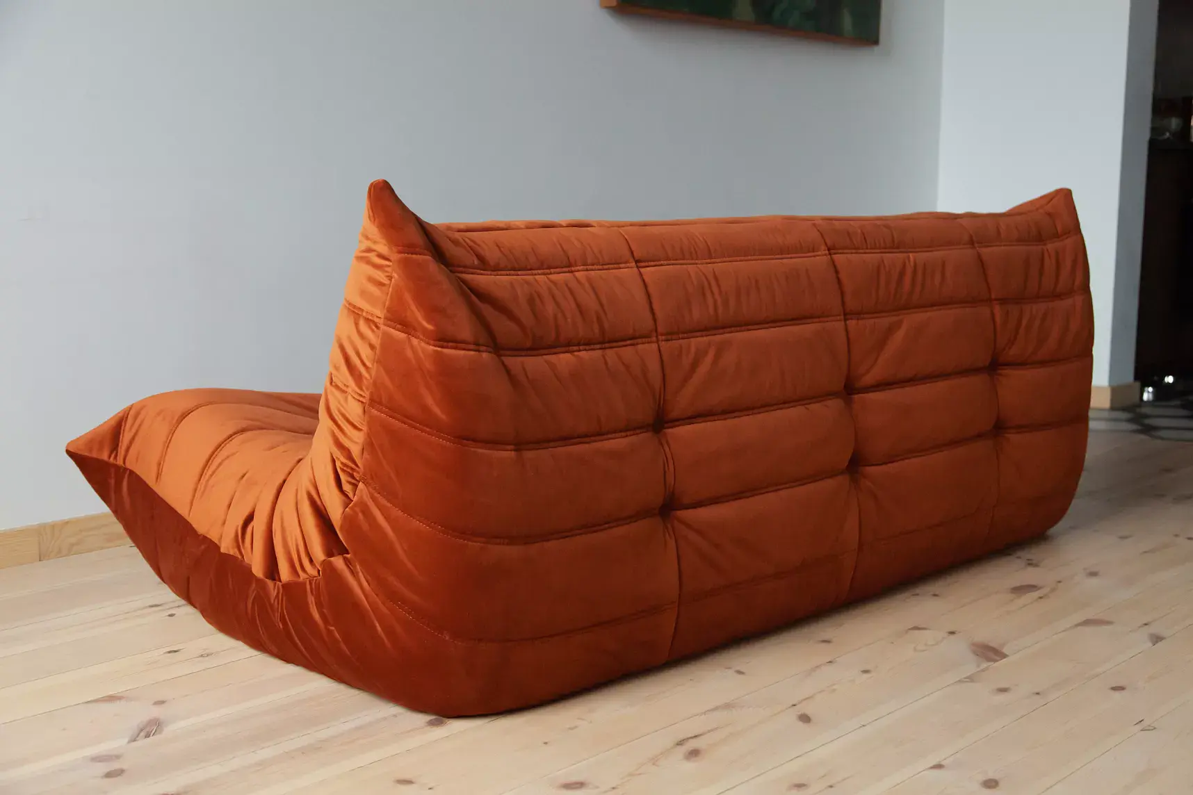 Togo Lounge Set 3-pc. Velvet Amber-Orange 3