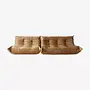 Togo Lounge Set 2-pc. Pull-Up Leather Camel Brown 0
