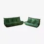 Togo Lounge Set 2-piece Pull-Up Leather Green 0