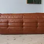 Togo Lounge Set 3-pc. High-gloss leather whiskey brown 3