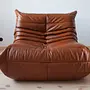 Togo Lounge Set 3-pc. High-gloss leather whiskey brown 6