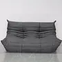 Togo Lounge Set 3-tlg. Textil Grau 1