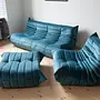 Togo Lounge Set 3-pc. Velvet Sea Blue 1