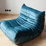 Togo Lounge Set 3-pc. Velvet Sea Blue 4