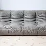 Togo Lounge Set 3-pc. Madras Leather Ash Grey 1