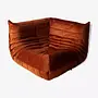 Togo Corner Sofa Velvet Amber-Orange 0