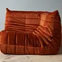 Togo Ecksofa Samt Bernstein-Orange 1