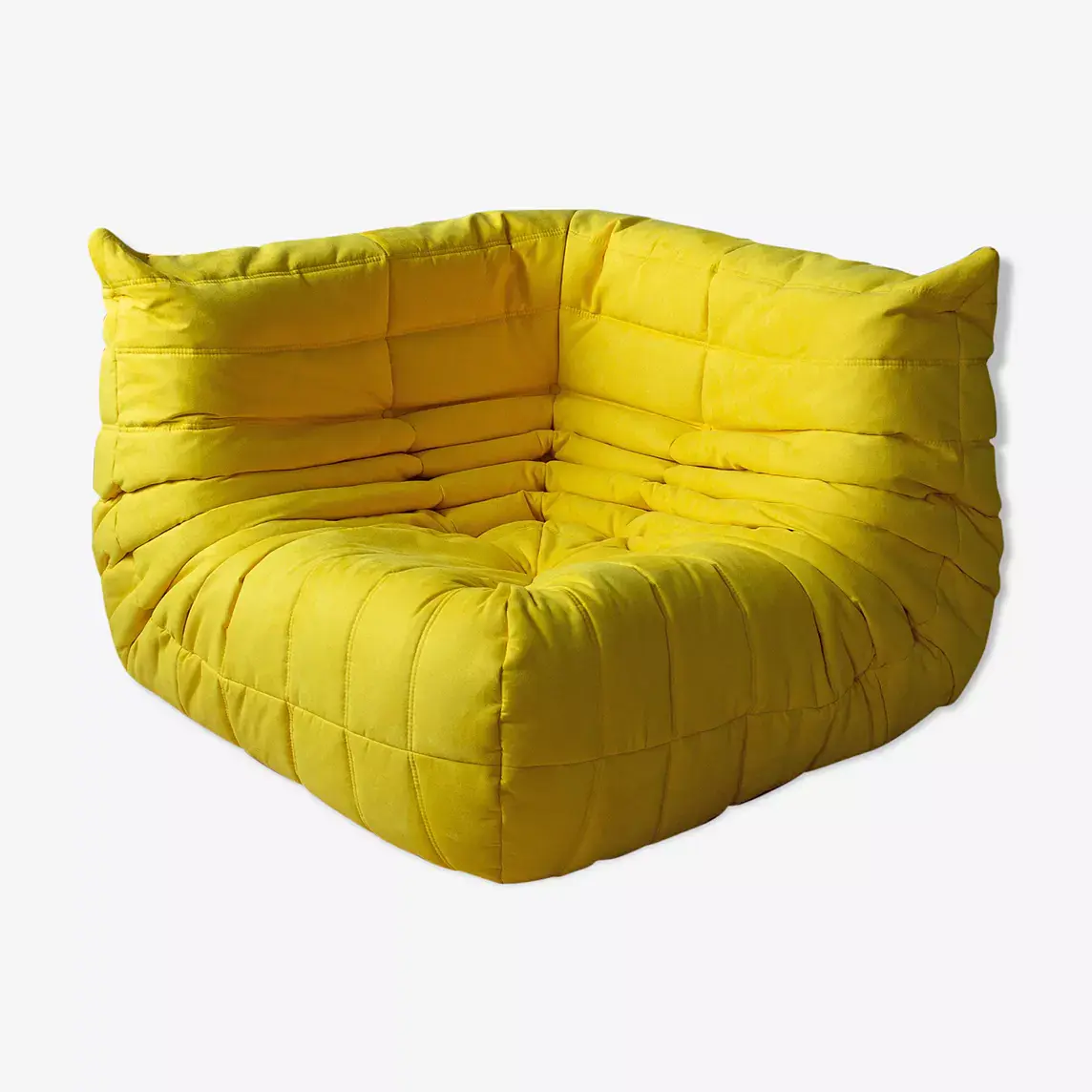 Togo Ecksofa Textil Zitronengelb 0