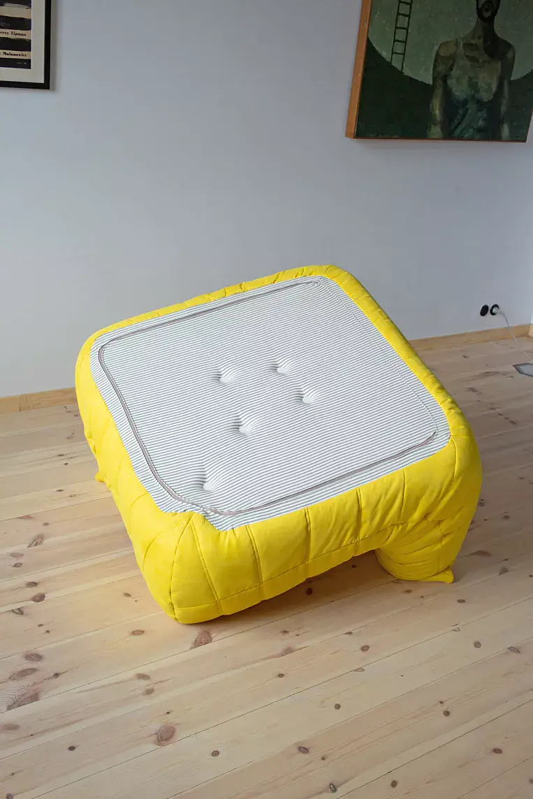 Togo Corner Sofa Textile Lemon Yellow 6