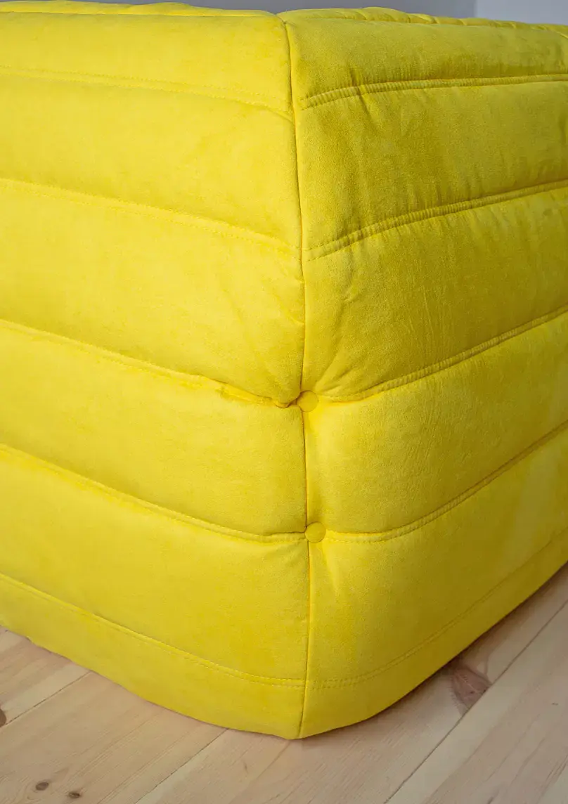 Togo Corner Sofa Textile Lemon Yellow 7