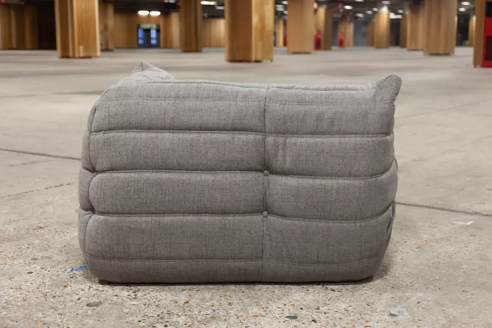 Togo Corner Sofa Textile Woven Fabric Warm Grey 3