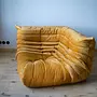 Togo Corner Sofa Velvet Gold Yellow 1