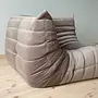 Togo corner sofa velvet warm grey 4