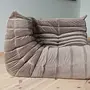 Togo corner sofa velvet warm grey 5