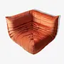 Togo Ecksofa Samt Orange 0