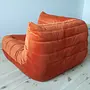 Togo Ecksofa Samt Orange 2