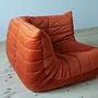 Togo Ecksofa Samt Orange 4