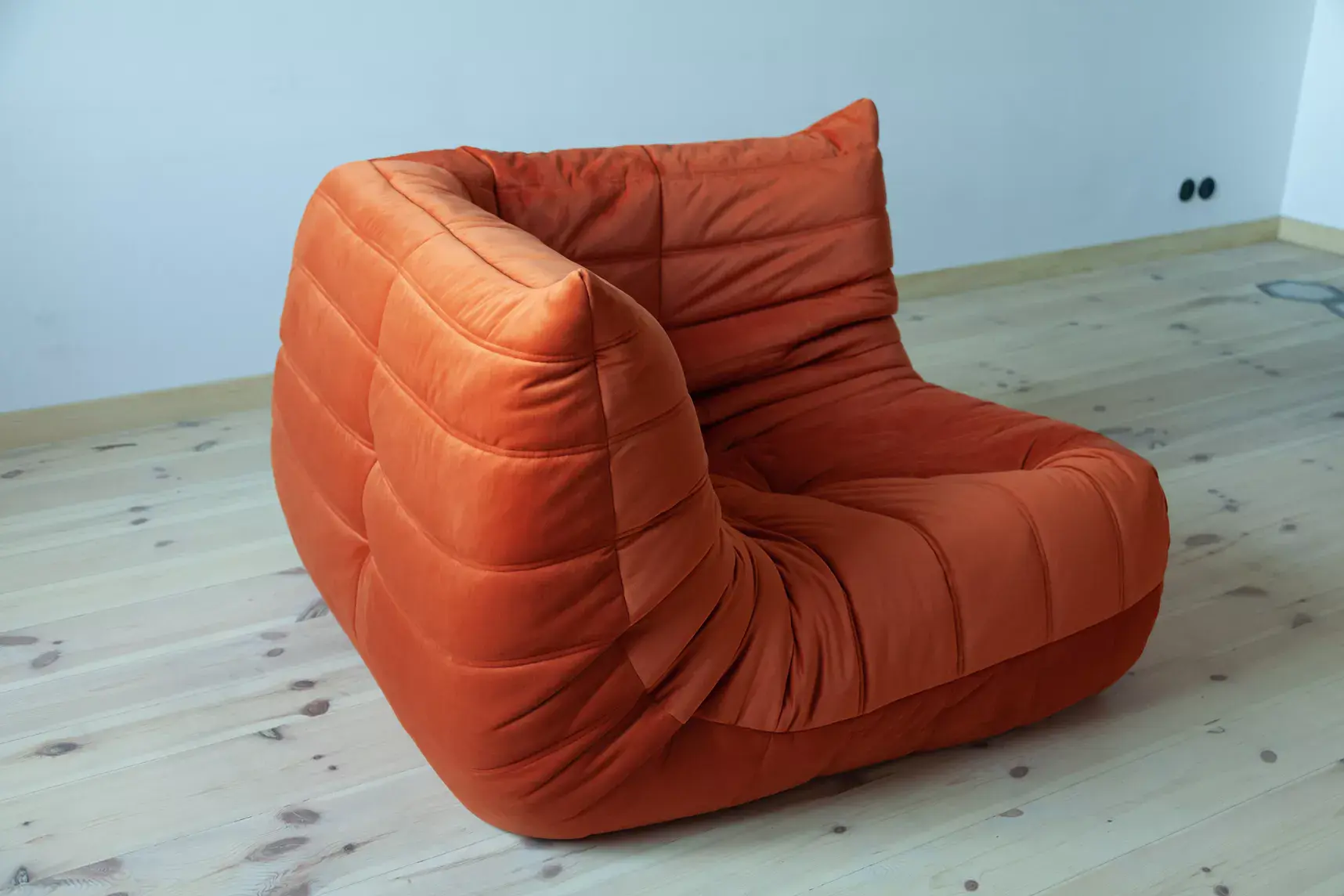 Togo Ecksofa Samt Orange 4
