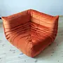 Togo Ecksofa Samt Orange 6