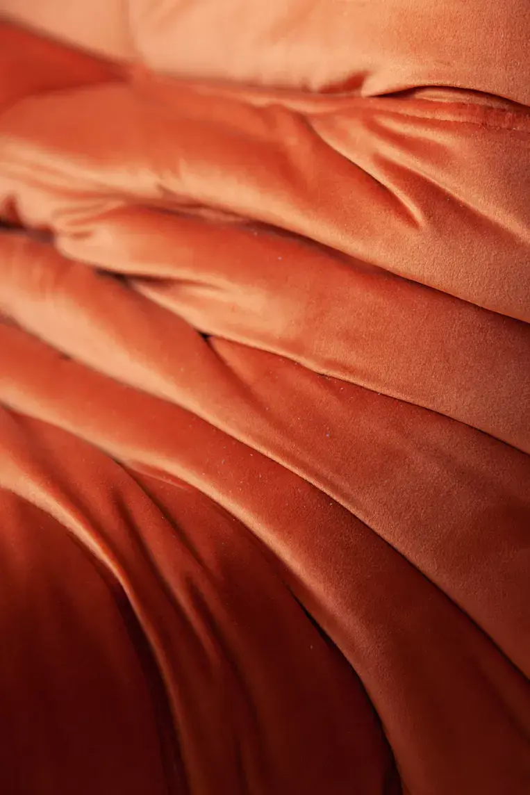 Togo Ecksofa Samt Orange 8