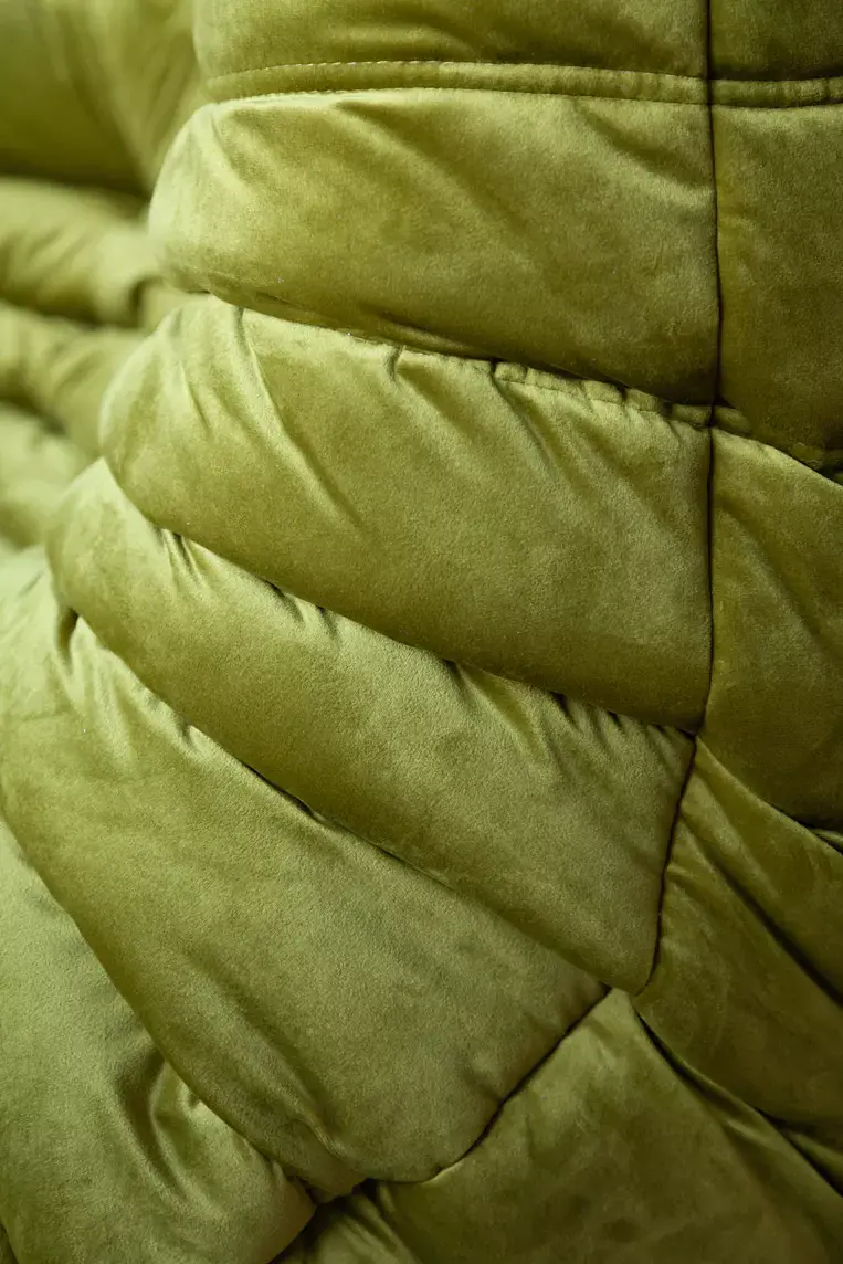 Togo Corner Sofa Velvet Olive Green 8