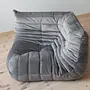 Togo corner sofa velvet silver-grey 1
