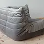 Togo corner sofa velvet silver-grey 4