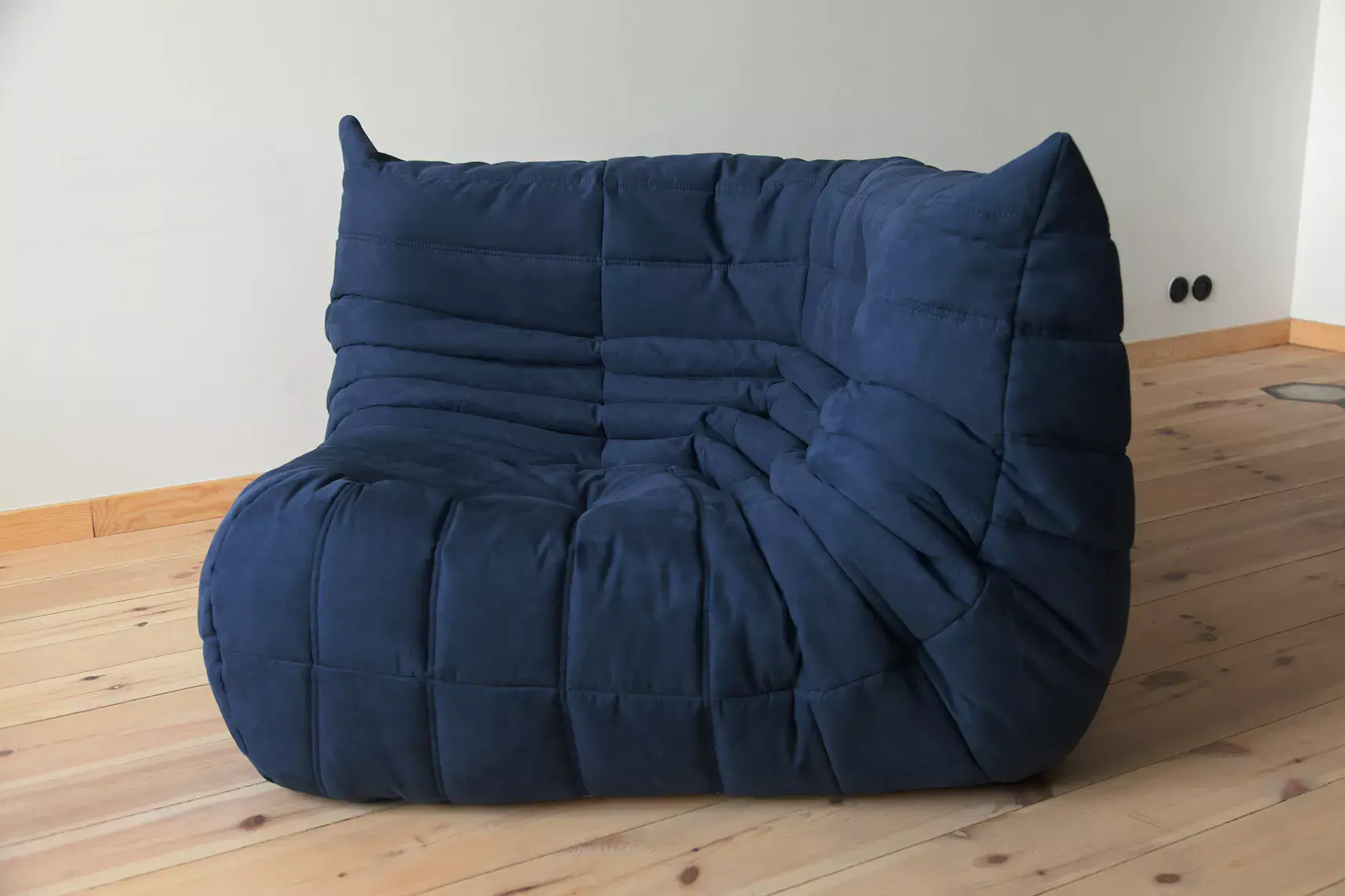 Togo Corner Sofa Fabric Navy Blue 1