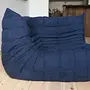 Togo Corner Sofa Fabric Navy Blue 5