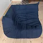 Togo Divano angolare Tessuto Blu navy 6
