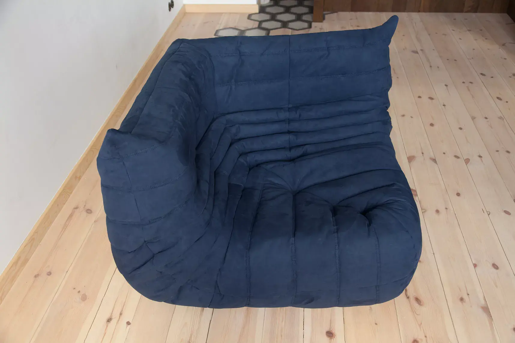 Togo Corner Sofa Fabric Navy Blue 6