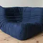 Togo Corner Sofa Fabric Navy Blue 7