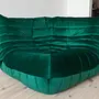 Togo Corner Sofa Velvet Emerald Green 5