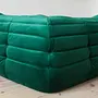 Togo Corner Sofa Velvet Emerald Green 3
