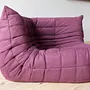 Togo Corner Sofa Textile Aubergine 4