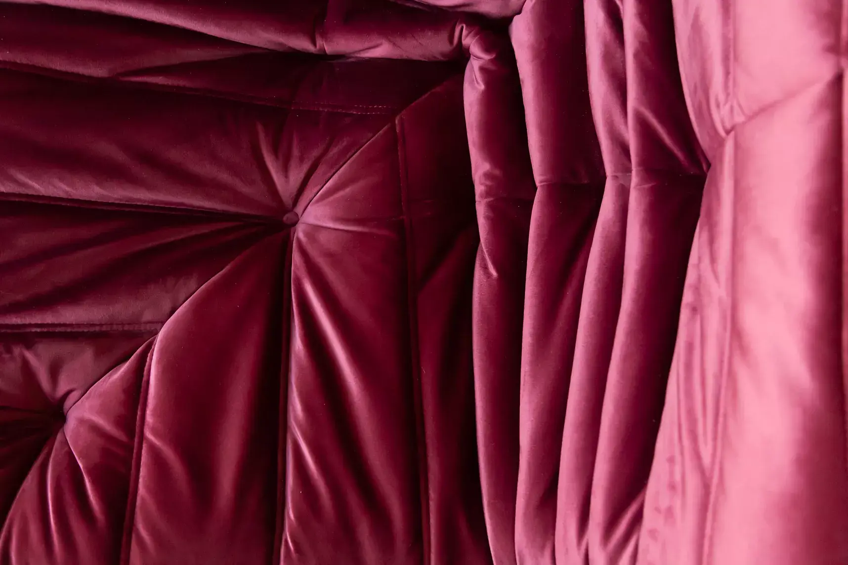 Togo Corner Sofa Velvet Burgundy 9