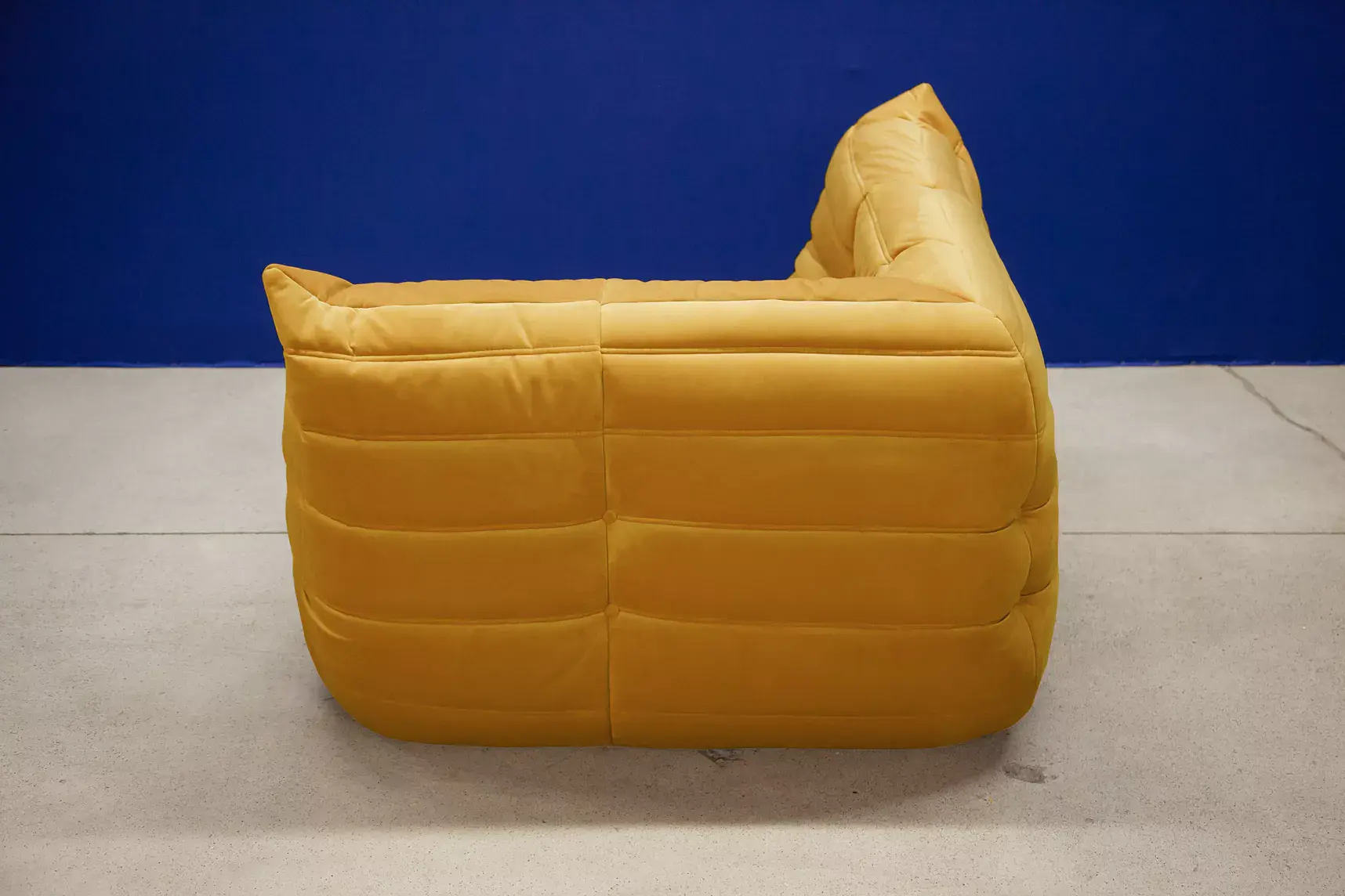 Togo Corner Sofa Velvet Mustard Yellow 2