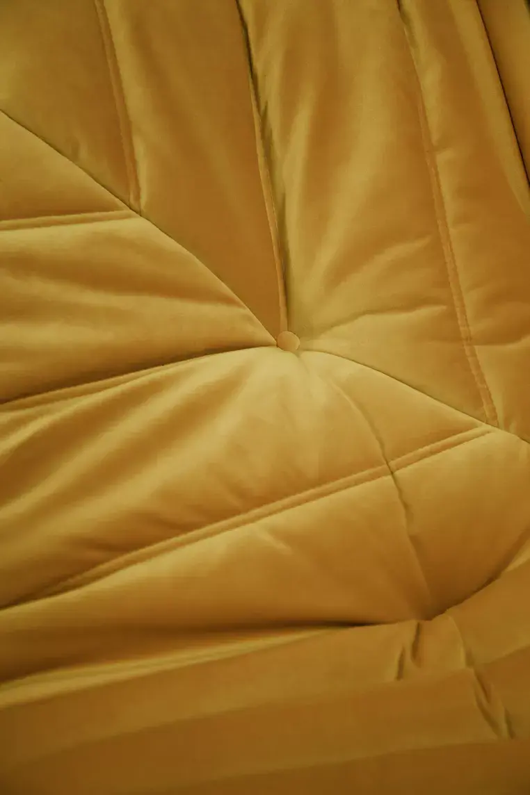 Togo Corner Sofa Velvet Mustard Yellow 7