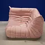 Togo Corner Sofa Velvet Light Pink 1