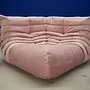 Togo Corner Sofa Velvet Light Pink 4